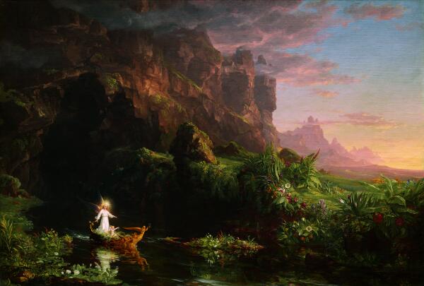 The Voyage Of Life - Childhood by Thomas Cole by xzendor7